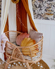 Cozy Organic Cotton and Linen Canopy in Caramel Circus