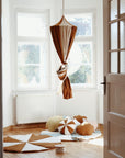 Cozy Organic Cotton and Linen Canopy in Caramel Circus