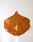 Organic Cotton and Linen Ginkgo Leaf Playmat Caramel