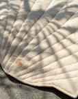 Organic Cotton Velvet Ginkgo Leaf Playmat Beige