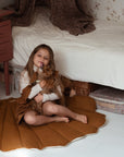 Organic Cotton and Linen Playmat Caramel