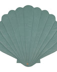Organic Cotton Velvet Mint Shell Playmat
