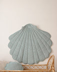 Organic Cotton Velvet Mint Shell Playmat
