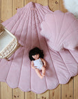Organic Cotton Velvet Playmat in Powder Pink