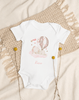 Personalised Name Bunny Hot Air Baloon Bodysuit