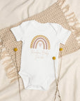 Neutral Rainbow Baby Due Bodysuit