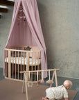 Cozy Organic Cotton Canopy Baby Pink