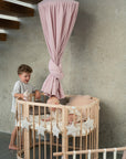 Cozy Organic Cotton Canopy Baby Pink