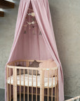 Cozy Organic Cotton Canopy Baby Pink