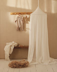 Cream Organic Cotton Bed Canopy for Sleep and Play