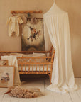 Cream Organic Cotton Bed Canopy for Sleep and Play