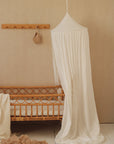 Cream Organic Cotton Bed Canopy for Sleep and Play