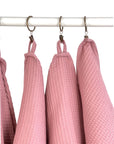 Organic Waffle Cotton Towel in Old Pink