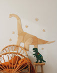Origami Diplodocus Dinosaur – Wooden Wall Decoration, Small