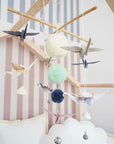 Pastel Origami Mobile for Baby Room Decor