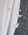 White Handmade Origami Nursery Mobile