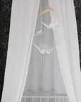 White Handmade Origami Nursery Mobile