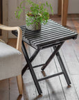 Mandisa bamboo side table, handcrafted black versatile piece for living room, bathroom, or bedroom by Ella James at brixbailey.com