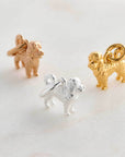 Cavapoo Silver Dog Charm