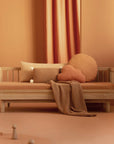 Luxury Nobodinoz solid oakwood junior bed, premium handcrafted timeless design for kids, stylish low-level transition bed with adjustable height by Ella James at brixbailey.com