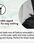 THE KENSINGTON | LUXURY HOUNDSTOOTH BOLSTER DOG BED