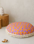 MINICAMP Large Kids Floor Cushion in Vibrant Tulip Pattern