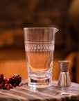 A Mixing Glass with Ovals Design