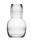 A Crystal Carafe Set with Ovals Design