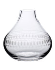 A Small Crystal Vase with Ovals Design