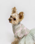Jacquard Bowknot Jumper with Skirt