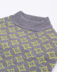 Rhombic Jacquard Short Sleeveless Jumper
