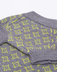 Rhombic Jacquard Short Sleeveless Jumper