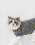 Rhombic Jacquard Short Sleeveless Jumper