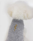 Sleeveless Jumper with Golden Metal Logo