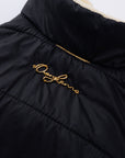 Sleeveless Puffer Jacket with Golden Logo