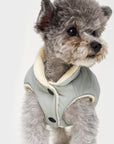 Sleeveless Puffer Jacket with Golden Logo