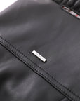 Turtleneck Leather Jacket