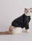 Turtleneck Leather Jacket