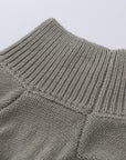 Turtleneck Long Sleeve Jumper with Embroidey Bird