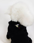 Turtleneck Long Sleeve Jumper with Embroidey Bird