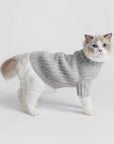 Turtleneck Thick Line Sweater