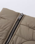 Zip Up Puffer Jacket with Golden Logo