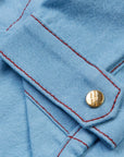 Top-Stitched Shirt (Blue)