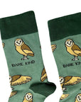Save the Barn Owls Bamboo Socks in Olive Green