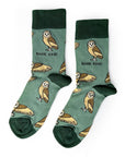 Save the Barn Owls Bamboo Socks in Olive Green