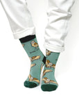 Save the Barn Owls Bamboo Socks in Olive Green