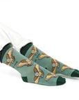 Save the Barn Owls Bamboo Socks in Olive Green