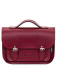 Leather Midi Satchel - Oxblood