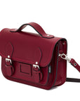 Leather Midi Satchel - Oxblood