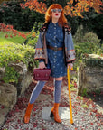 Leather Midi Satchel - Oxblood